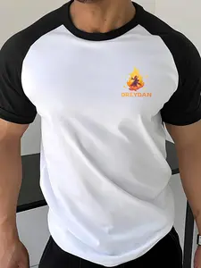 Men's Regular Fit Fire Print Half Sleeve Tee, Casual Comfy Round Neck T-shirt for Summer, Fashion Men's Top for Daily Wear, Tropical