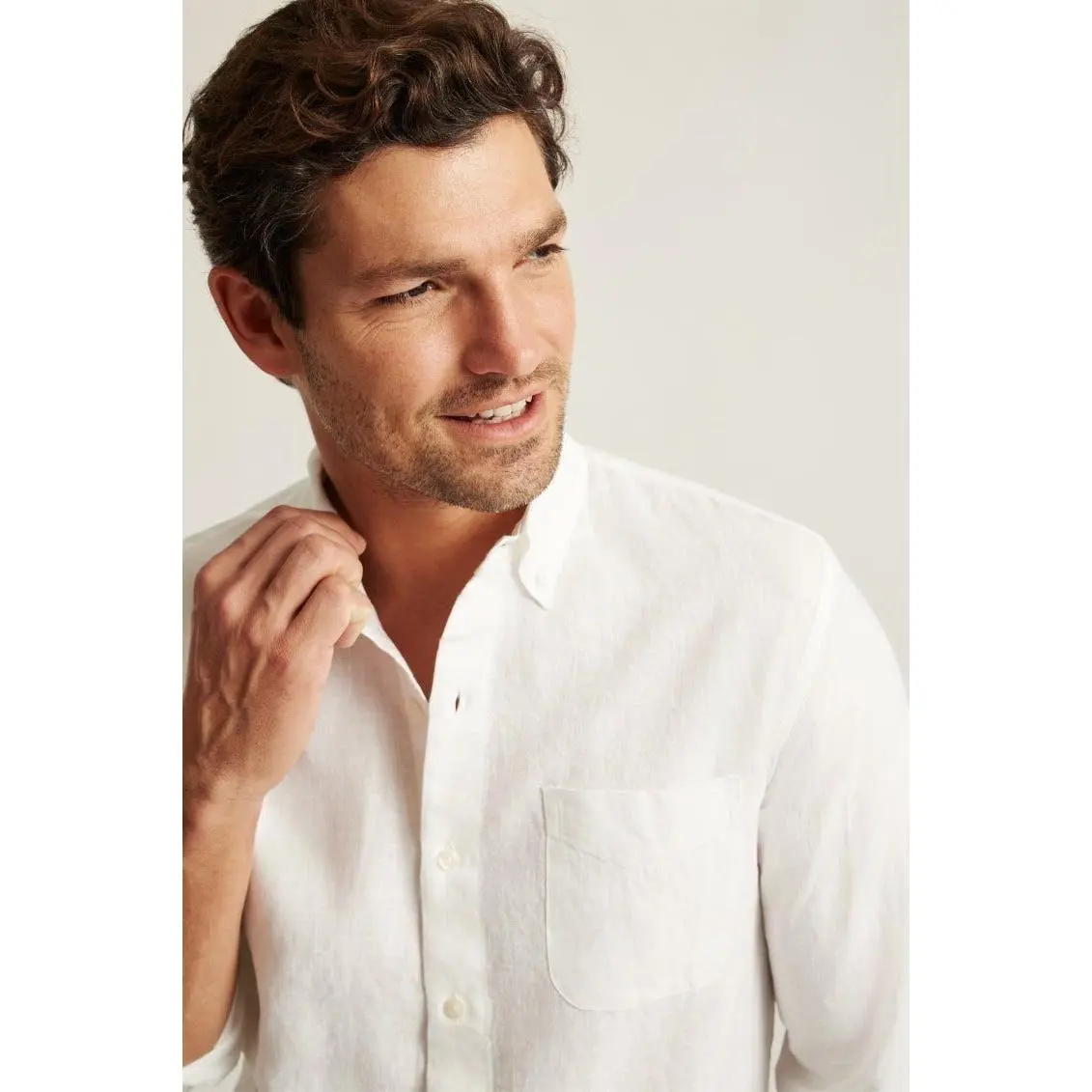 Everyday Linen Shirt - Powder White *Final Sale*
