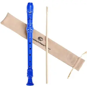 Soprano Recorder Instrument for Kids Student - German Fingering 8 Hole Flute ABS Descant Recorders for Beginners with Cleaning Rod and Bag for Kids Over 3 Years Old
