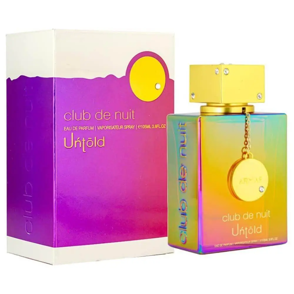 Armaf Club de Nuit Untold Unisex EDP Spray - Floral-Woody Fragrance for Adults with Saffron, Jasmine, Amberwood Notes, 3.6 fl oz Spray Bottle, New Launch