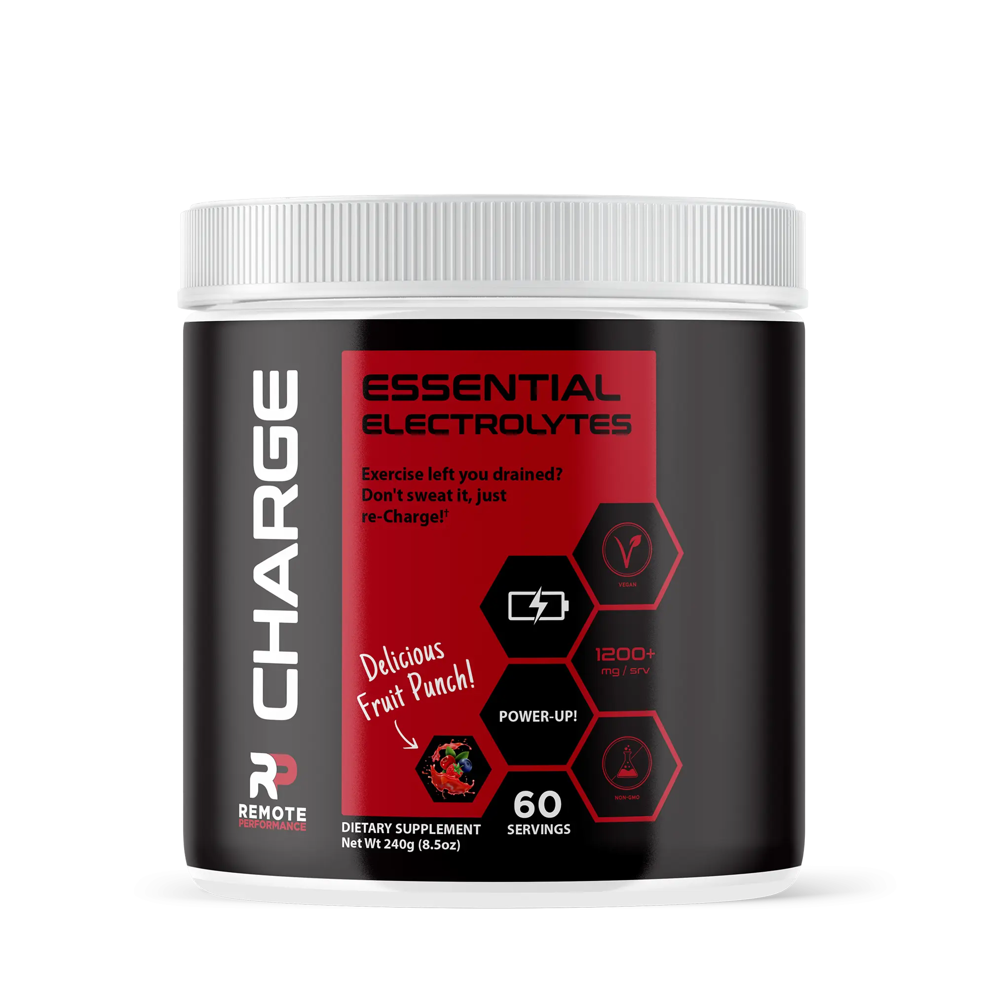 CHARGE Essential Electrolytes – Hydration + Energy Support with Vitamins, Minerals & Pink Himalayan Salt – Replenish Fast with Potassium, Magnesium & Zinc – 30 Servings
