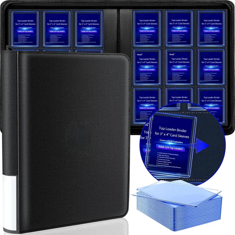 football card binder nearby Amazon.com: Football Card Binder 900 Pockets, Trading Card Binder 9 Pocket  with 50 Removable Sleeves Fits 900 Sport Cards, 3 Ring Card Holder with  Zipper, Collector Storage Album : Toys & Games