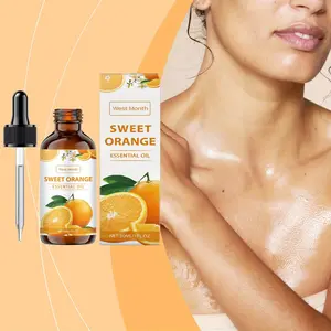WEST MONTH Orange Essential Oil - 1.01oz, Gentle Moisturizing & Firming Daily Care Essence Plant Oil With Glycerin, Castor Oil For Dry Skin, Deep Nourishing & Hydrating Serum For Women, All Skin Types, Smooths Skin, Tightens Pores, Evens Skin Tone.