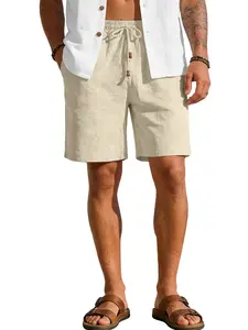 New summer solid-color minimalist drawstring men’s shorts—loose athletic casual beach pants for seaside vacations #SummerVibes