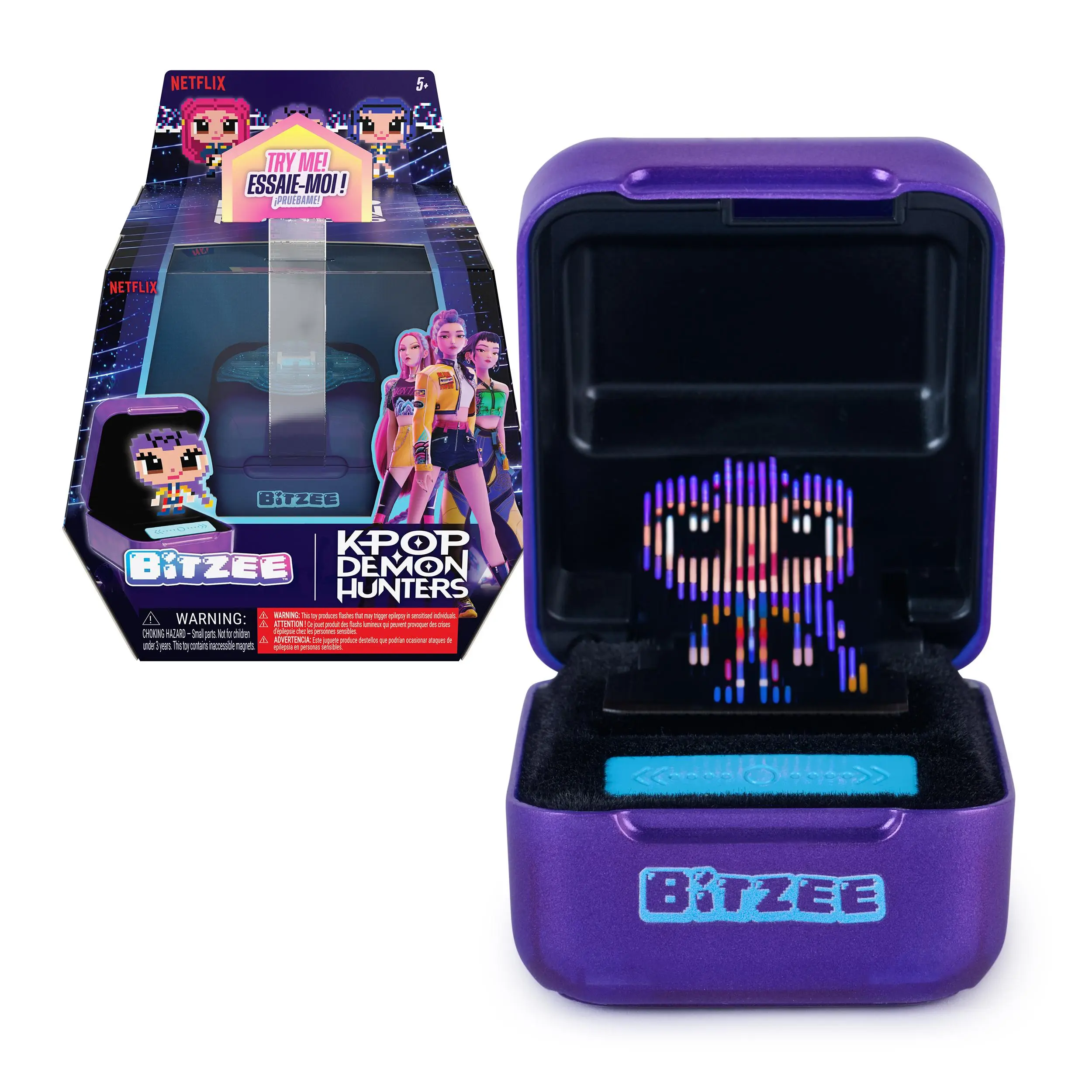 BITZEE, KPop Demon Hunters Interactive Digital Pet, Responds to Touch, 13 Digital Characters of HUNTR/X, Saja Boys, Derpy and More, Electronic Pets and Birthday Gifts for Kids Ages 5 and up