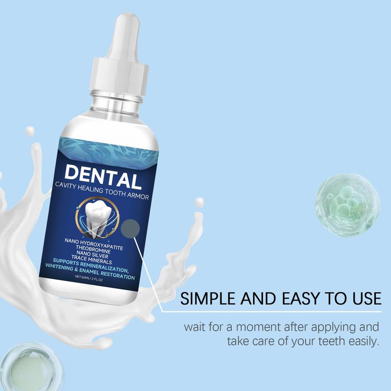 Daily Oral Care Dental Cavity Healing Tooth Armor Liquid – Nano Hydroxyapatite, Theobromine & Trace Minerals for Remineralization, Whitening, Enamel Restoration