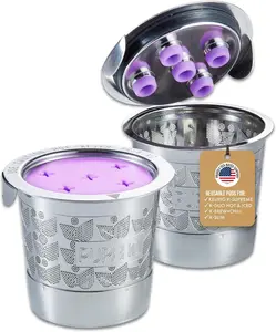 Reusable K Cups for Keurig - Stainless Steel Refillable K Cup for Keurig K Supreme, K-Duo Gen 2 and K Slim Coffee Makers, Metal Reusable Kcups by PureHQ - Multistream Coffee Pods Filter (2 Pack)