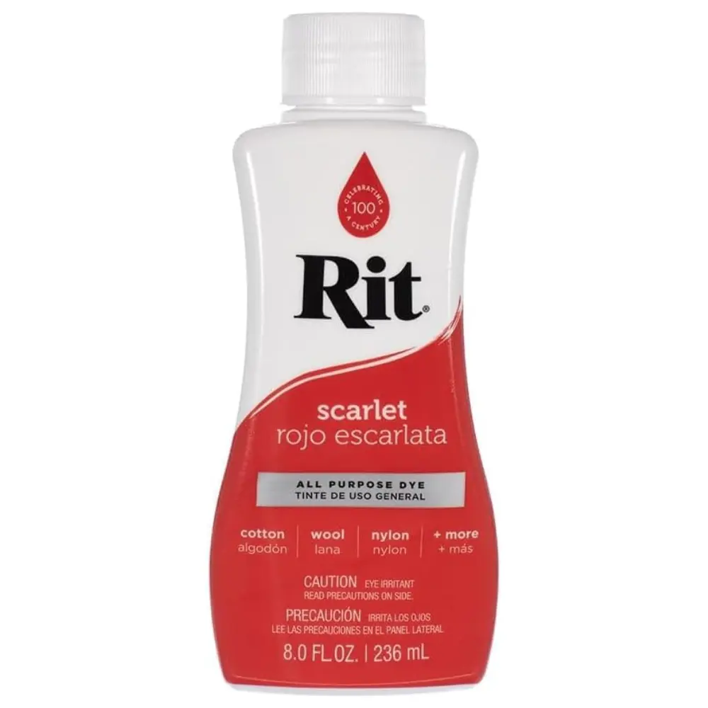 Rit Scarlet 8 oz Liquid Fabric Dye for Clothing Décor & Crafts