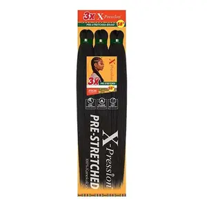 5 pack deal Sensational Braids XPRESSION 3X Pre-Stretched Braid 58 inches