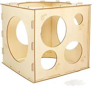 Collapsible Balloon Sizer Box 2-10 Inch | Wood Measurement Tool for Balloon Decor | For Arches, Columns, Uniform Balloon Sizing