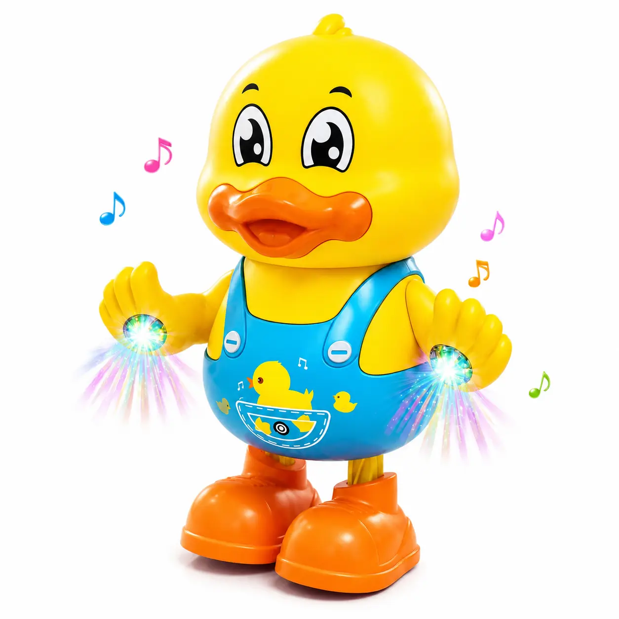 Electric Dancing Duck Toy with Lights, Music, Bump & Go Functionality – Interactive Walking Duck with Moving Arms, Fun Learning Toy for Kids Age 3+ to 12 Years