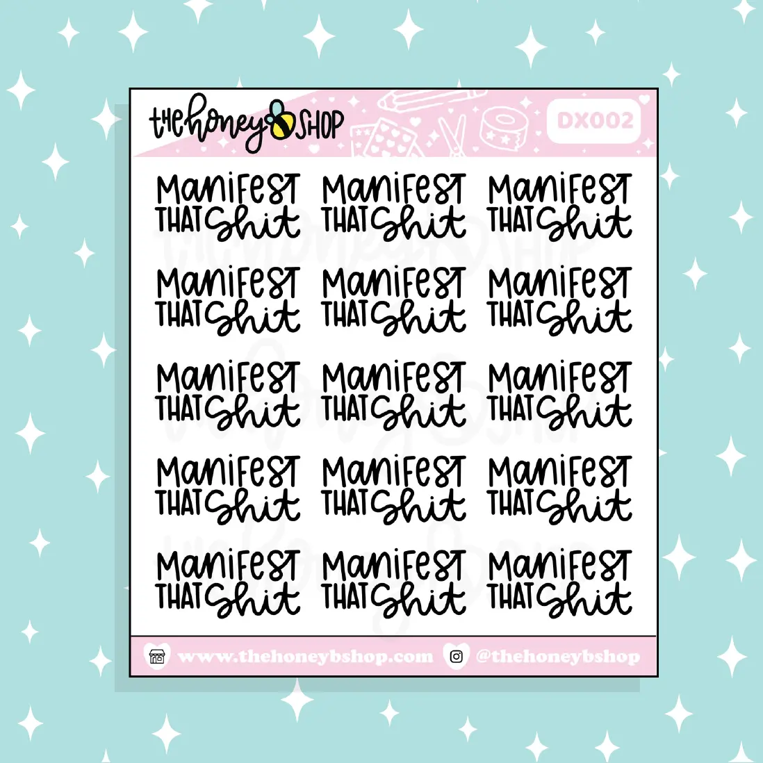 Manifest That Shit Doodle Sticker