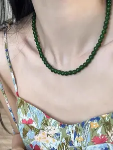 Vintage Natural Stone Beaded Necklace, Boho Style Jewelry for Women for Party, Daily Decor, Trendy All-match & Exquisite Jewelry for Birthday Gift