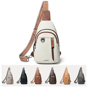 LATMAP 7L Versatile Crossbody Bags for Women Men Faux Leather Sling Purse Shoulder Bag, Cute Shoulder Purse for Travel Essentials Work Daily Use, Anti Theft Chest Bag, Great Gift for Birthday Holidays