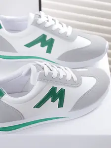 Women's Comfortable Lace-Up Sports Shoes, Lightweight Multi-Color Casual Sneakers, Anti-Slip Rubber Sole, Classic Style for Daily Wear, Lightweight Athletic Sneakers, Lifestyle Sneakers