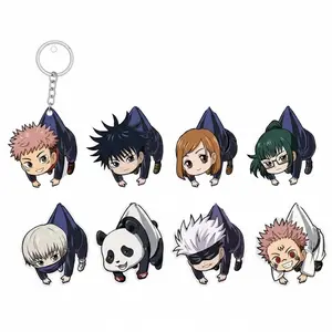 Jujutsu Kaisen Acrylic Keychains, Anime Character Charms Featuring Gojo Itadori Sukuna Megumi Nobara and Panda, Cute Collectible Anime Aesthetic, Gift for Anime Fans, Gift for Jujutsu Kaisen Lovers