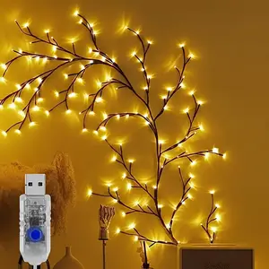 96LED DIY Branch Light, USB Powered Easter Tree Vine Strip, 8 Lighting Modes Natural Air Circulation Adjustable Shape Wall Decor for Living Room Willow Father’s Day Present,Mother’s Day Gift