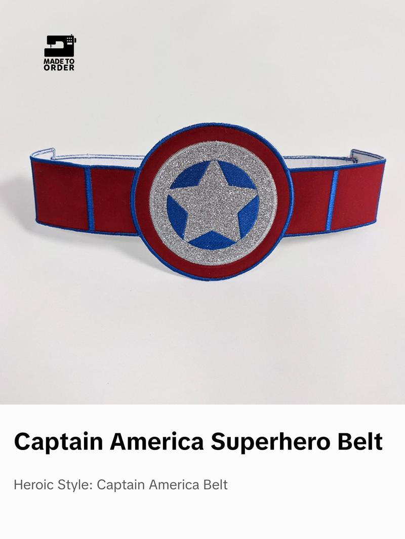 Star Superhero Belt | Captain America Themed Superhero Belt Star Superhero Belt | Captain America Themed Superhero Belt
