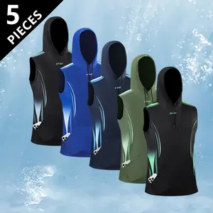 Summer Sleeveless Hooded Muscle Shirt for Men - Quick Dry Moisture Wicking Fitness Training Tank Top Tee, Breathable Sports Back Vest, Suitable for Gym Workouts, Running & Casual Wear, Suitale for Men & Boys (Spring Summer Autumn Winter)