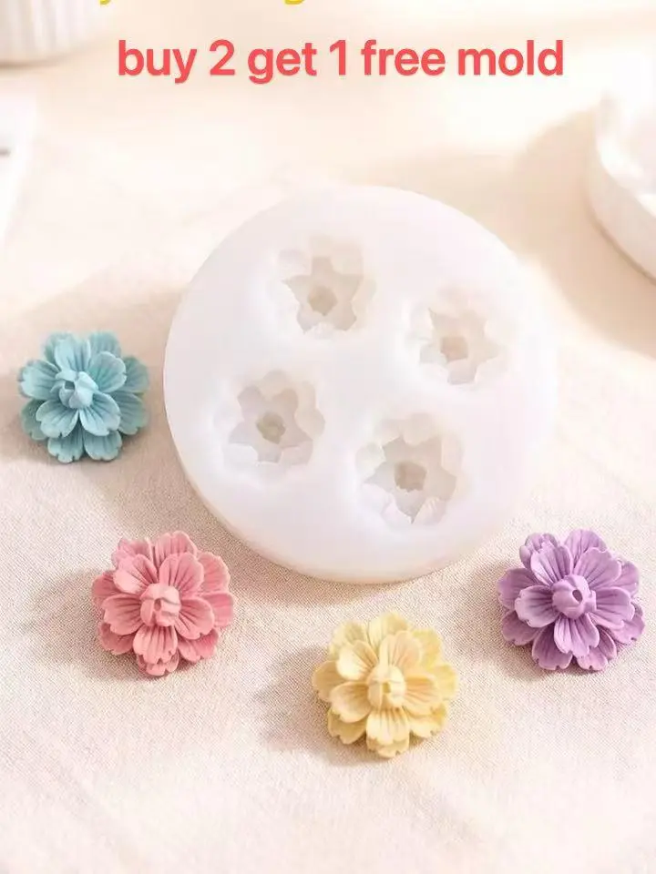 Flexible Romantic Sakura Silicone Molds - Buy 2 Get 1 Free mold- DIY Fondant, Cake Decorating Tools for Mousse, Chocolate, Resin Art Projects (Toys & Hobbies, DIY, Candle & Soap Making)