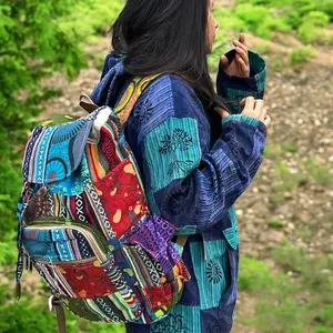 Large Double Pocket Hemp Laptop Backpck