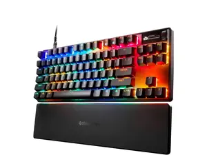 SteelSeries Apex Pro TKL Gen 3 OmniPoint 3.0 HyperMagnetic Switches, Adjustable Actuation, Rapid Trigger, Game-Ready Presets, Protection Mode, Rapid Tap/SOCD, OLED, RGB, PBT Keycaps, USB-C