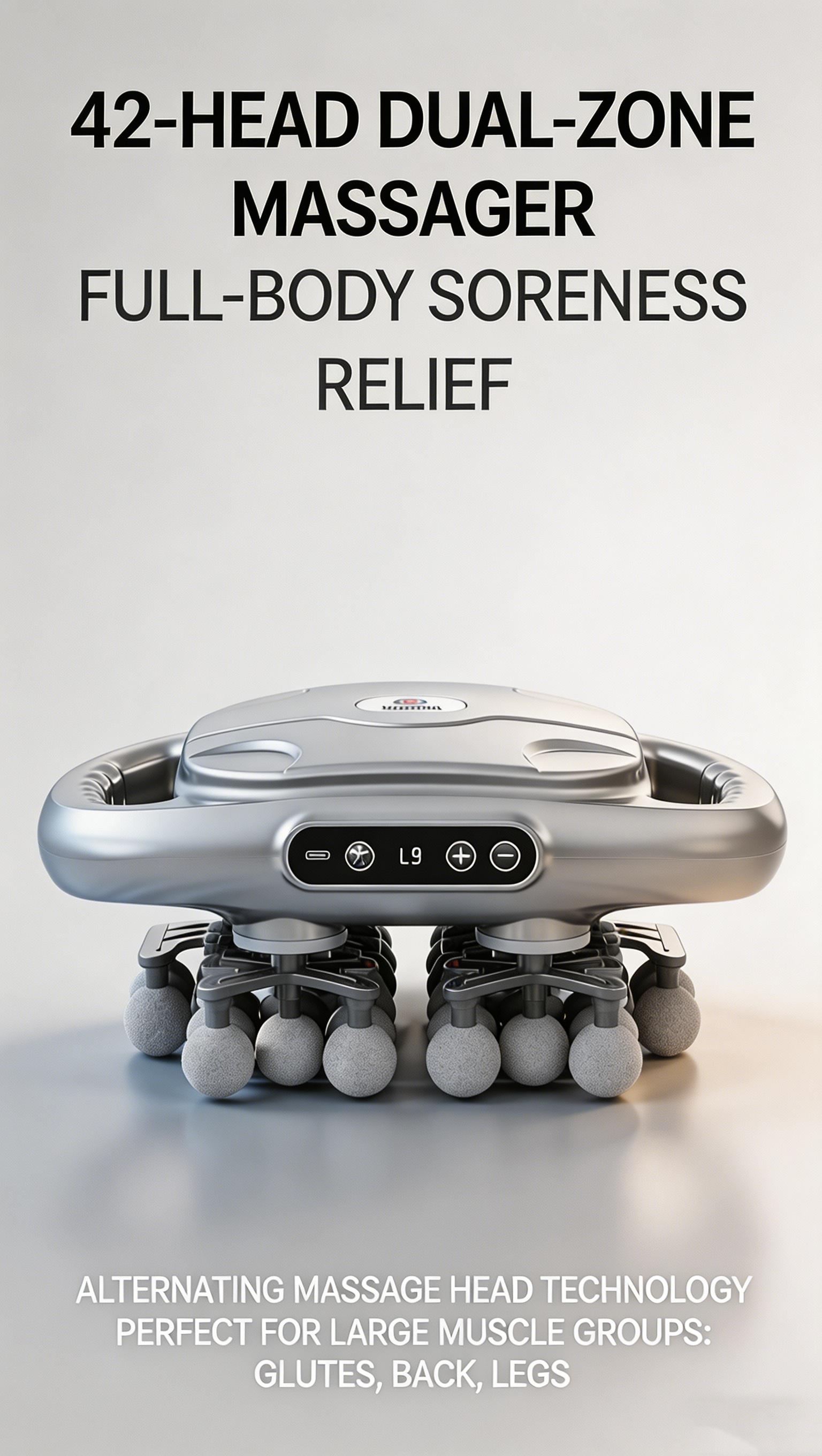 High-Quality 42/12-head Massage Gun with multiple Modes, Deep Tissue Percussion Massager for Back Shoulders Legs and Foot Pain Relief Quiet Muscle Massage Gun with Red Light Therapy Adjustable Daily Use Ideal Gift for Friends & Family