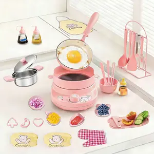 Food-Grade Anti-Scald Mini Kitchen Set| Real Cooking Experience for Kids| Parent-Child Interactive Toddler Kitchen Kit| Safe & Durable Play Cooking Set