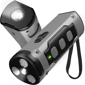 Outdoor Ultrasonic Dog Repeller, Anti-Dog Bite Device with Flashlight, Bark Deterrent, 50 Feet Sound Wave Emitter, Pet Safety Tool