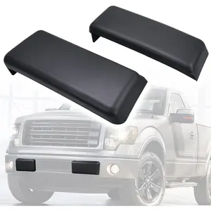 Front Bumper Pad 2009-2014 Compatible with F-150 Bumper Cover Trim (Set) Driver Side and Passenger Side Front Bumper Guards Inserts Bumper Pads Caps Textured Black