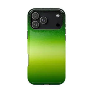 Neon Green Gradient Smooth Light Phone Case: iPhone 17 17e 16 15 14 13 12 Pro Max Air | Galaxy S26 | MagSafe Wireless Charging
