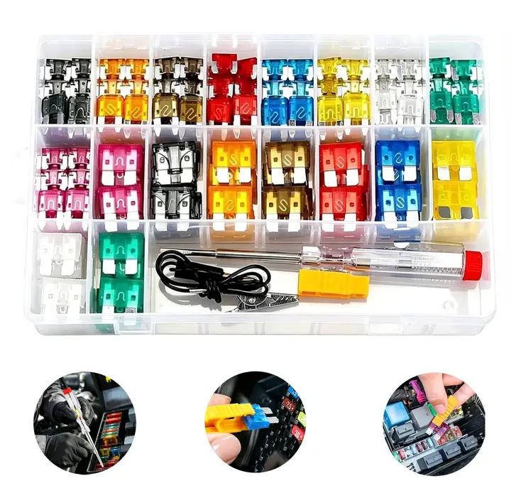 306PCS Zinc Alloy Car Blade Fuse Assortment Set - 2a-40a Amps, Standard & Mini Fuses, Puller, Circuit Tester for Quick DIY Replacement in Cars, Boats, RVs (Sports & Outdoor Leisure Equipment)