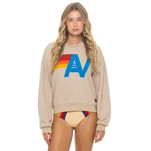 LOGO RELAXED CREW SWEATSHIRT - SAND
