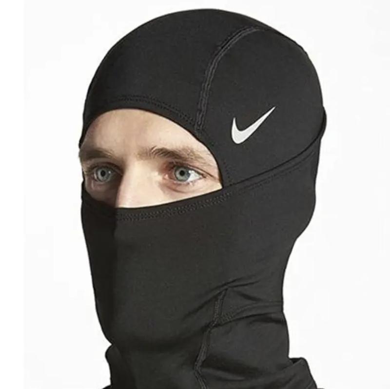 Nike Hyperwarm Therma-Fit Pro Balaclava Ski Mask – Winter Face Mask Hood Neck Warmer for Cold Weather | Thermal Windproof Breathable Helmet Liner for Skiing Snowboarding Running Cycling Hiking Outdoor (Black)