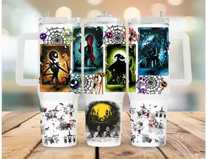 Quality 40 oz tumbler Nightmare Before Christmas - Quick Delivery