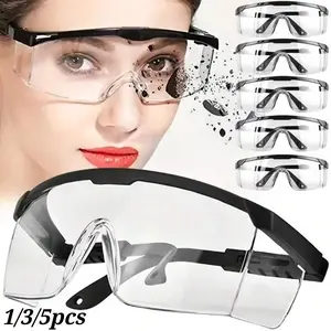3/10pcs Anti-Splash Work Safety Glasses, Eye Protecting Lab Goggles, Protective Industrial Wind Dust Proof Goggles, Cycling Glasses