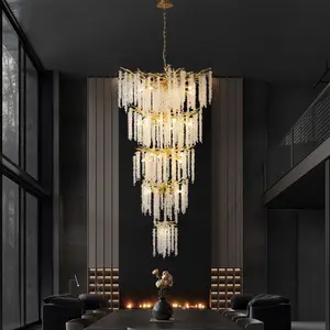 Light Crystal Dimmable LED Tiered Chandelier