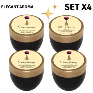 Avon Far Away Perfumed Skin Softener Set x4 - 150ml Each, Elegant & Long-Lasting Fragrance Cream for Soft & Smooth Skin, Exotic Floral Scent