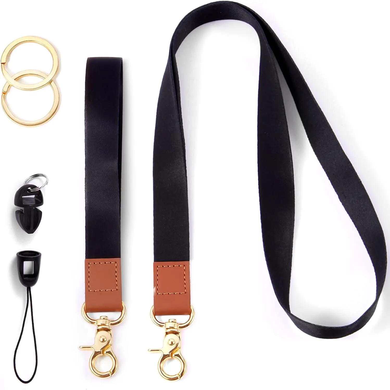 Lanyards for  & Wrist Strap - Black  Lanyard for Women & Men, Cool Long & Cute Short Lanyards