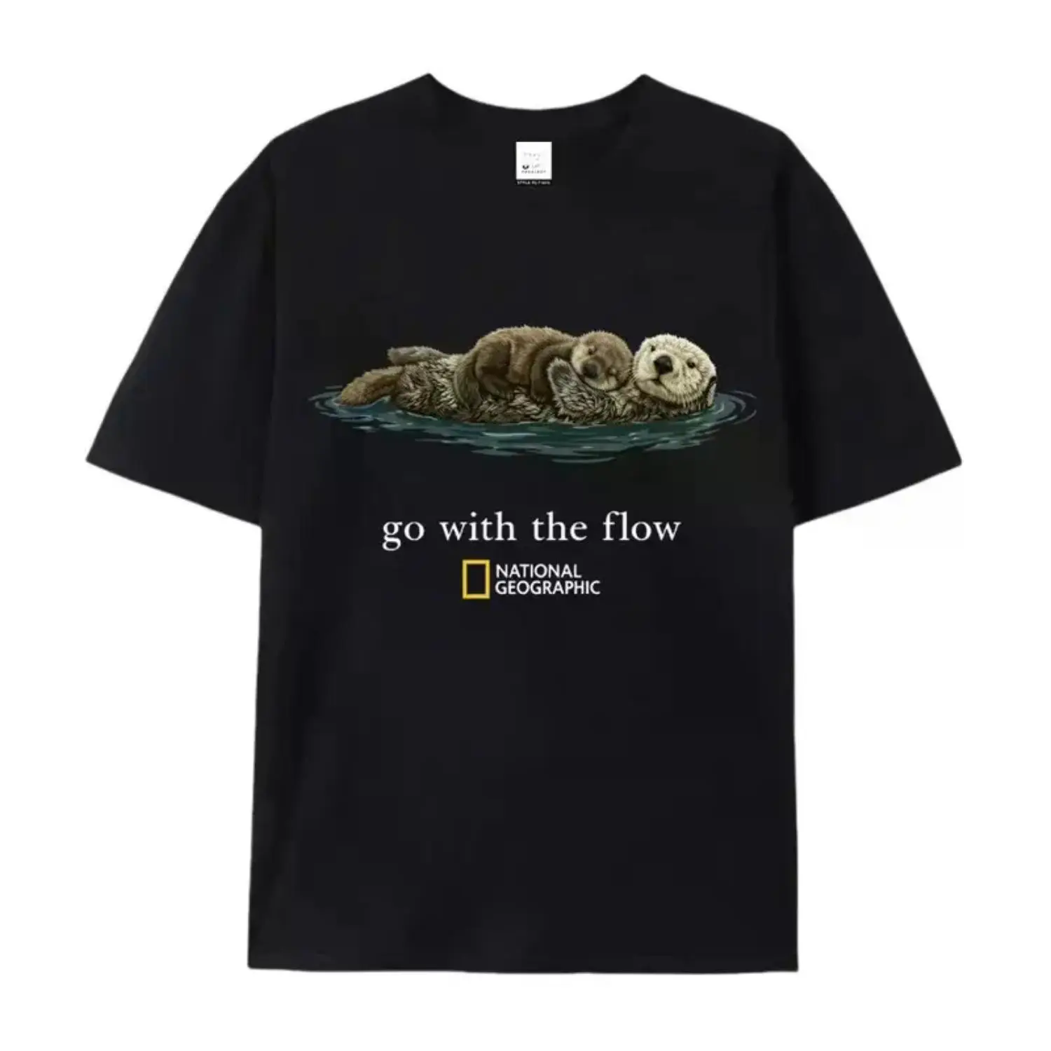 National Geographic "Go with the Flow" Unisex Graphic Tee, Perfect Gift