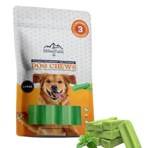 MilanTails Premium Gold Yak Cheese Himalayan Dog Chews, Dog Treats for Dogs, All Natural, High Protein, for Aggressive Chewers (Mint)