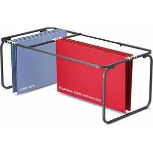 Upgraded Adjustable Hanging File Folder Frame Fits Legal/Letter Size, Length Adjust 16 to 25 Inches, Heavy Duty Steel File Drawer Cabinet Organizer Insert Hanging Folder Holder 12.598"W X 9.45"H