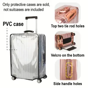 PVC Transparent Luggage Cover - Waterproof, Scratch-resistant Luggage Protector, Suitable for 30inch Suitcase, Ideal Gift for Travelers - Transparent, Durable, Easy to Clean, Travel Safety, Luggage Protector, Suitable for 30inch Size Suitcase
