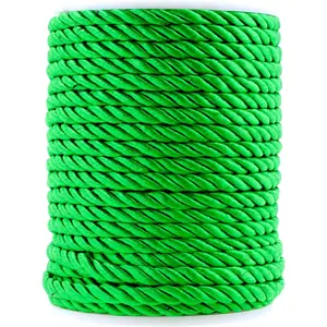 Green Twisted Cord Trim Decorative Rope for - Braided Green Rope Trim for Upholstery Cording Handfasting Graduation Cord