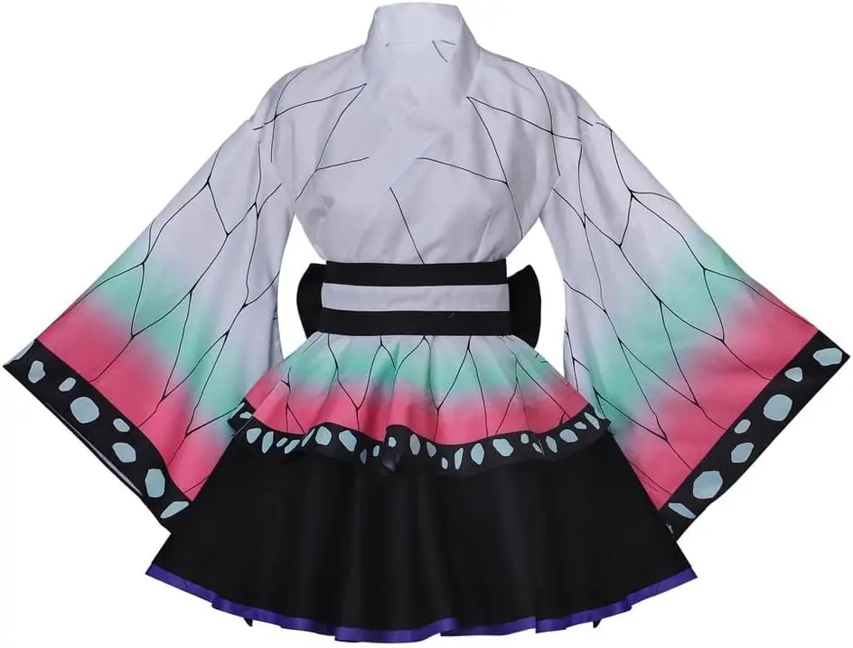 Anime Kochou Shinobu Kimono Cosplay Costume Halloween Outfit Suit for Women