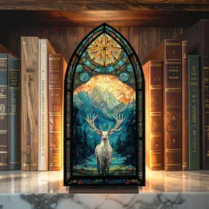 Library Book Nook Insert with Warm LED Light, Fantasy Bookshelf Decor, Wooden Miniature Shelf Insert, Cozy Aesthetic Room Decor, Book Lover Gift, Reader Gift Idea