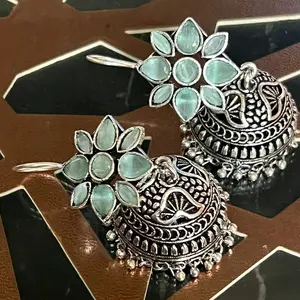 Greman silver jhumka Mint
