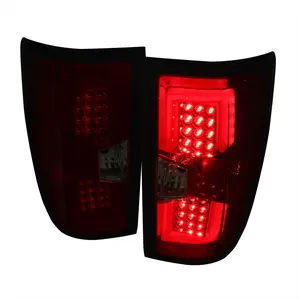 2014-2019 Chevrolet Silverado 1500/ 2015-2019 Silverado 2500HD 3500HD GMC Sierra 3500HD LED Tail Lights (Chrome Housing/Red Smoked Lens)