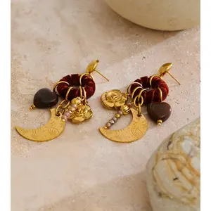 Yhpup Vintage Autumn Winter Handmade Drop Dangle Earrings