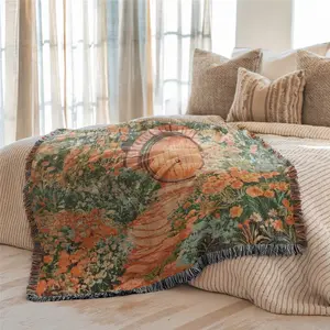 Multi-Function Tassel Woven Blanket, Cabin Butterfly Pattern Bed Blanket, Cozy Chic Stylish Blanket, Also for Sofa Cover, Couch Throw, Armchair, Home Decor, Wall Art Tapestry, Furniture Slipcover, Shawl, Outdoor Picnic